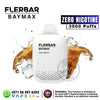 Flerbar Baymax vape device with red energy flavor on a white background