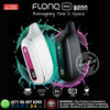 Two vape devices with colorful splashes on a black background, featuring the brand 'FLONQ'.