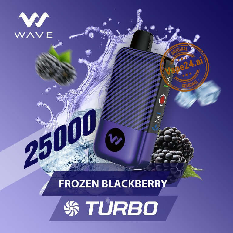 Wave Turbo 25,000 Puffs Disposable Vape – Buy in UAE Flavors: Frozen Blackberry