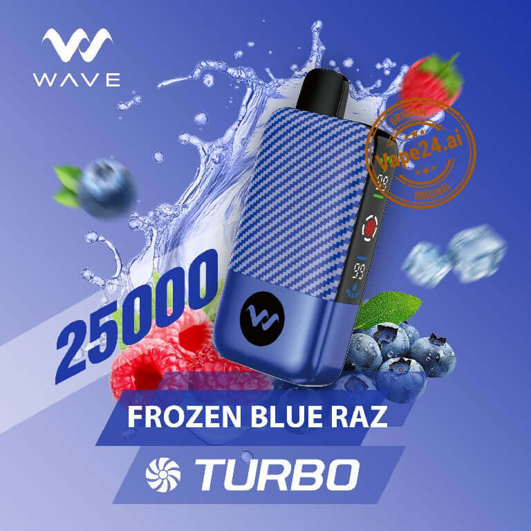 Wave Turbo 25,000 Puffs Disposable Vape – Buy in UAE Flavors: Frozen Blue Raz