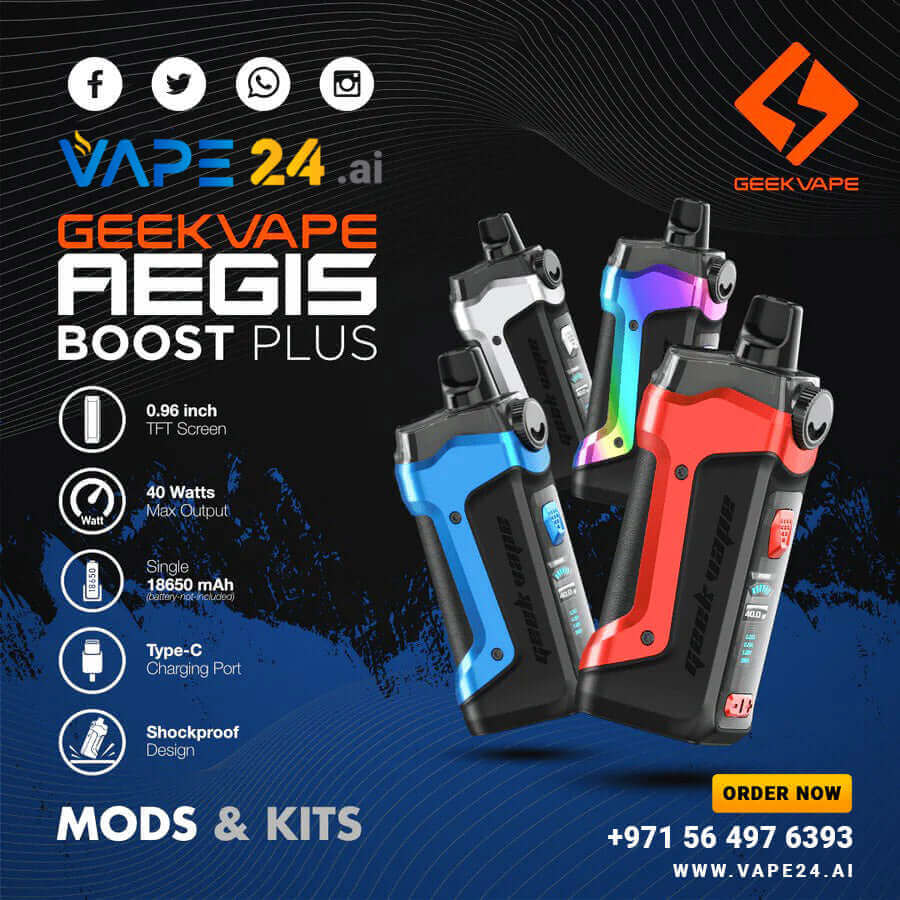Geek Vape Aegis Boost PLUS 40W Pod Mod Kit - Best Price in Dubai40W Range,Aegis Boost PLUS,Best Price,GEEK VAPE,Mod System,Pod Mod Kit,Refillable Pod,Vape Deals,Vape Dubai,Vape New Arrivals