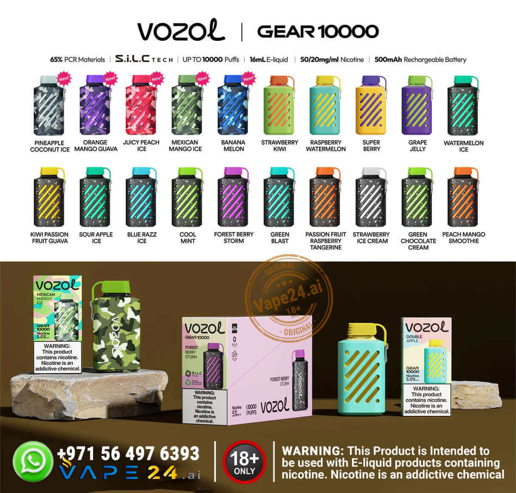 VOZOL Gear 10000 Puffs Vape - Best Price in Dubai Flavors-: Blue Razz Ice