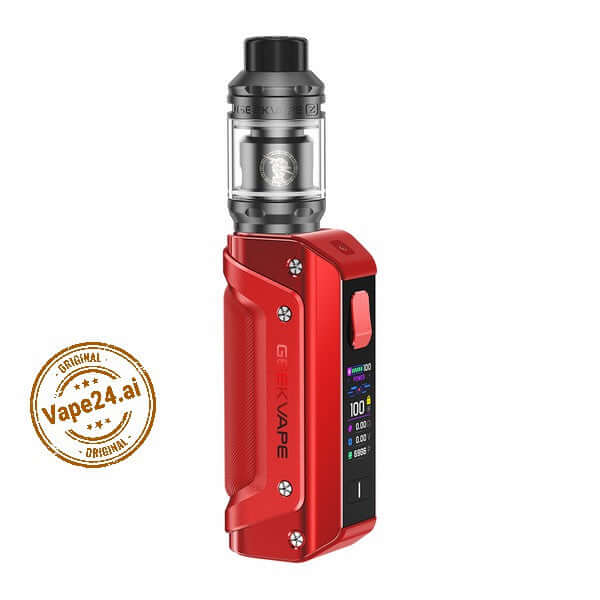 GeekVape Aegis Solo 3 Kit in red with a digital display, showcasing its sleek design and performance features.