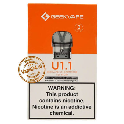 GeekVape U Replacement Pod pack showing 3 pods