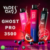 "Vape Bar Ghost Pro 3500 Puffs in assorted flavors with vibrant packaging, available for online purchase in UAE."