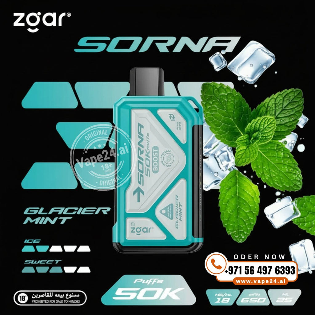 ZGAR Sorna 50000 Puffs Disposable Vape 18mg Dubai UAE