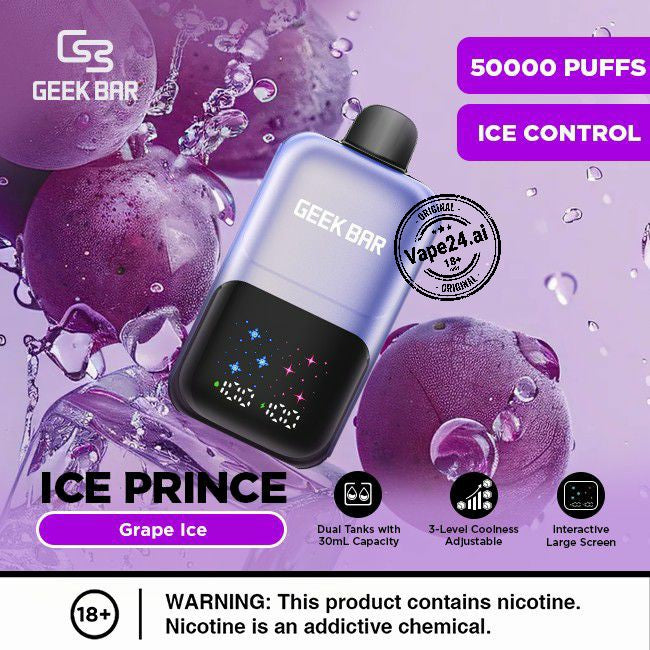 Geek Bar Ice Prince 50000 Puffs Disposable Vape in Dubai UAE