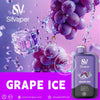 Silvaper Grape Ice vape device with grapes and ice cubes on a purple background