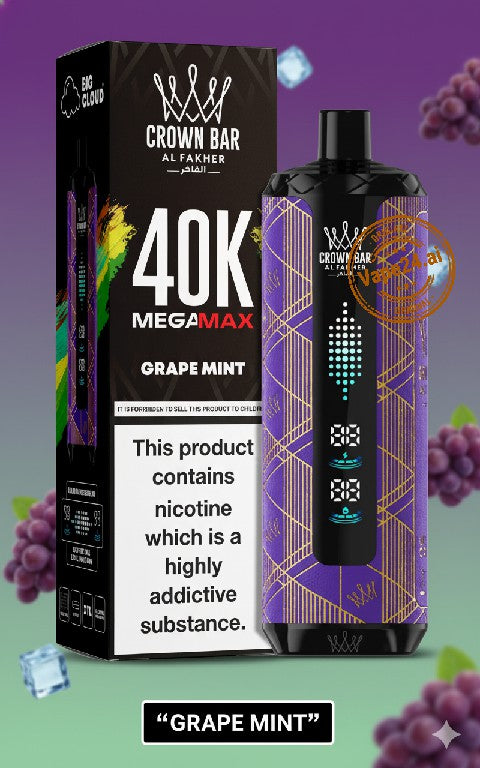Al Fakher Crown Bar Mega Max 40k Puffs DTL Disposable Vape in Dubai