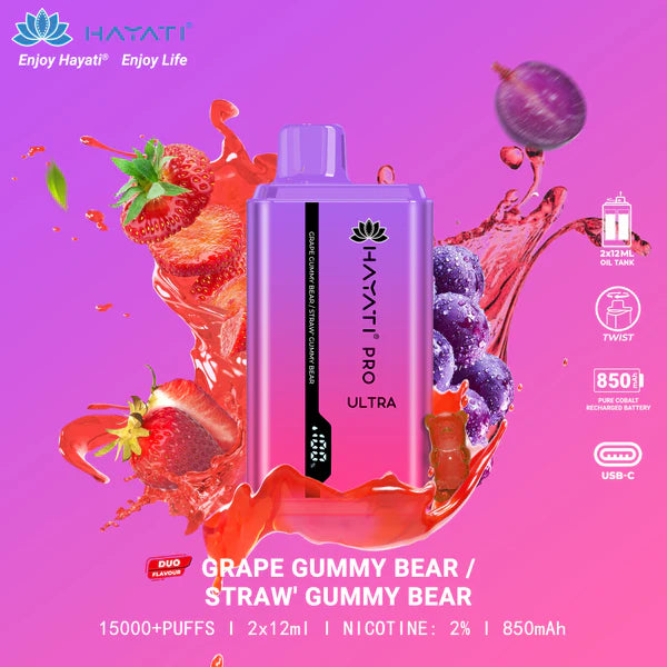 HAYATI Pro Ultra 15000 Puffs Dual Flavor Vape – 2% Nicotine in Dubai