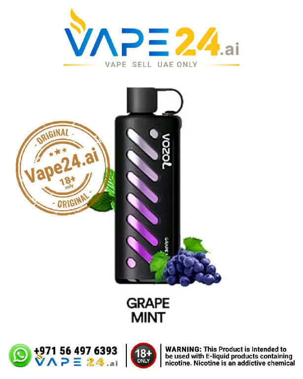 Vozol Gear Shisha 25000 Puffs Disposable Vape in Dubai Flavors: Grape Mint