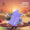 Elf Bar BC10000 puffs 20mg vape device with grape flavor and desert background