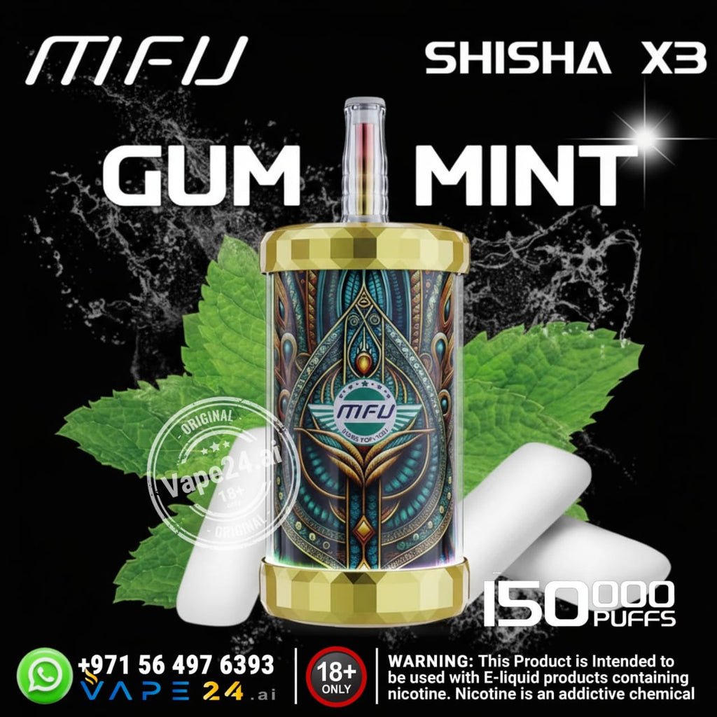 MFU SHISHA X3 – 150,000 Puffs Hookah-Style Disposable Vape Dubai