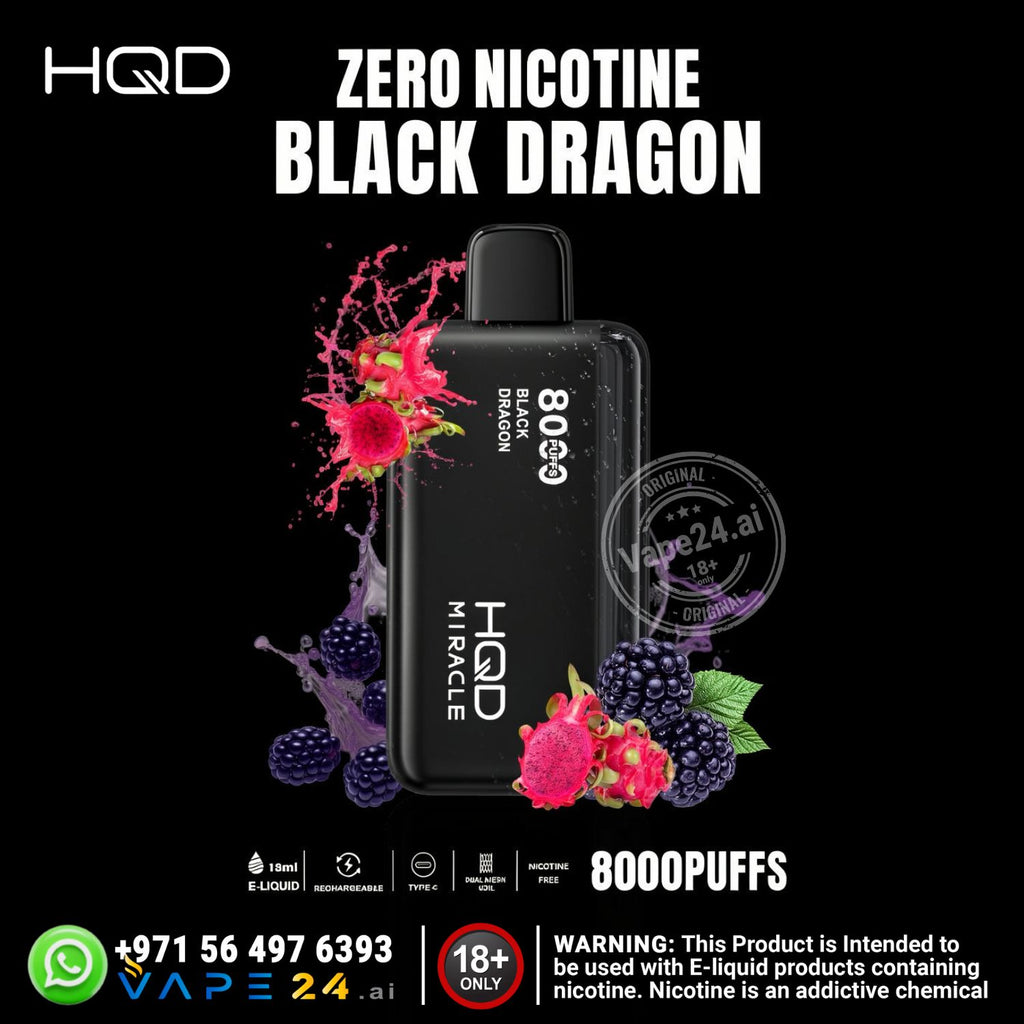 HQD Miracle 8000 Puffs Zero Nicotine (0mg)