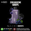 HQD vape device with grapes on a black background