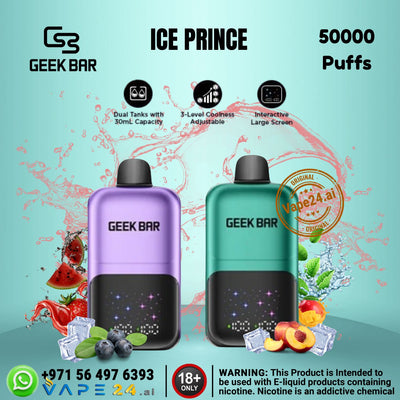 Geek Bar Ice Prince 50000 Puffs Disposable Vape in Dubai UAE