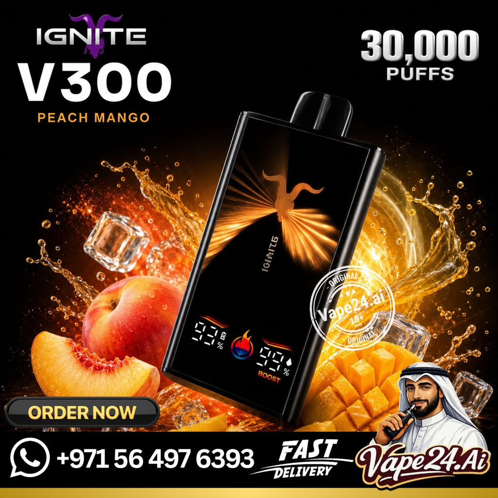 IGNITE V300 (30,000) Puffs Rechargeable Disposable Vape Peach Mango
