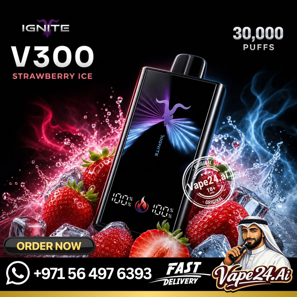 IGNITE V300 (30,000) Puffs Rechargeable Disposable Vape Strawberry Ice