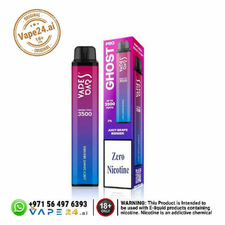 Zero Nicotine Disposable Vape Ghost Pro 3500 Puffs in Dubai vape24.ai Zero Nicotine Disposable Vape Ghost Pro 3500 Puffs in Dubai vape24.ai