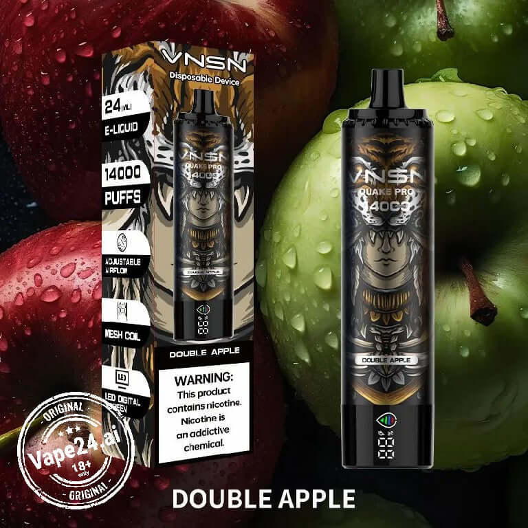 VNSN Quake Pro 14000 Puffs Rechargeable Vape – 12 Flavors FLAVOR ::: Double Apple