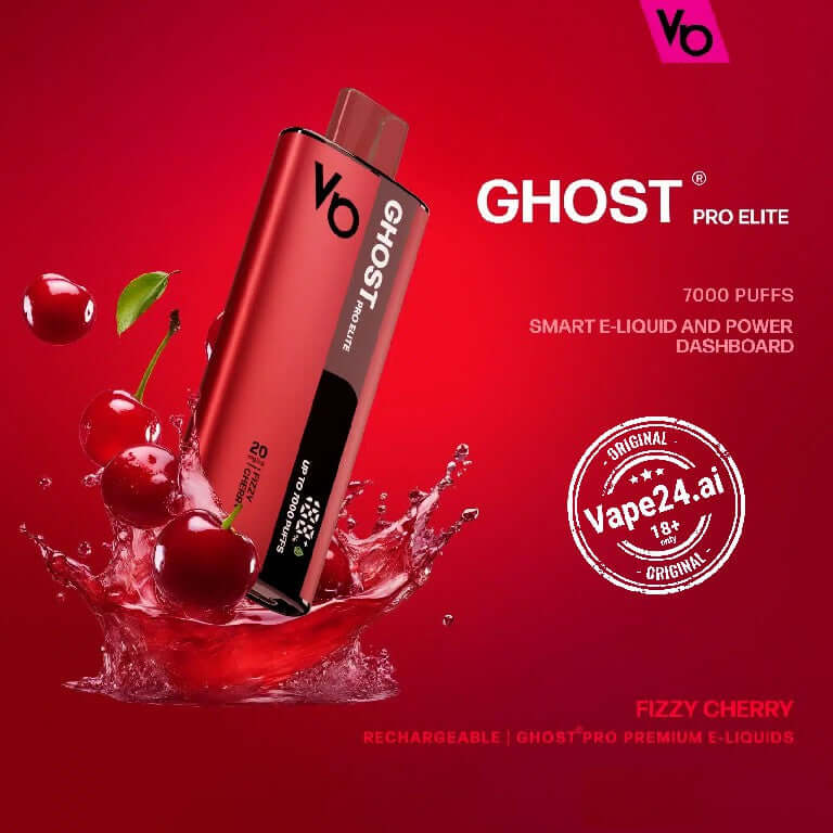 Ghost Pro Elite 7000 Puffs Disposable Vape - Dubai, UAE Flavors ::: Fizzy Cherry