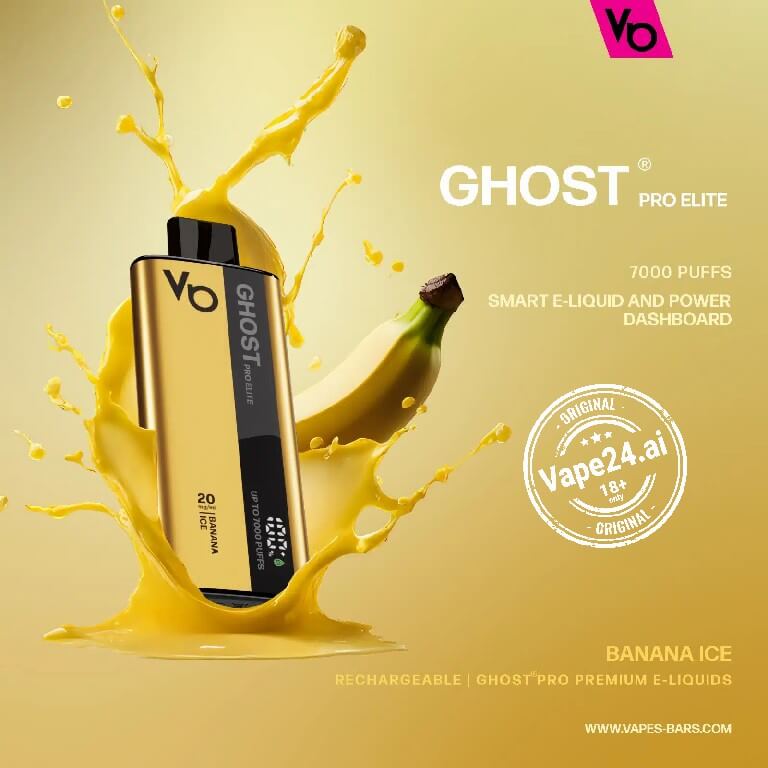 Ghost Pro Elite 7000 Puffs Disposable Vape - Dubai, UAE Flavors ::: Banana Ice