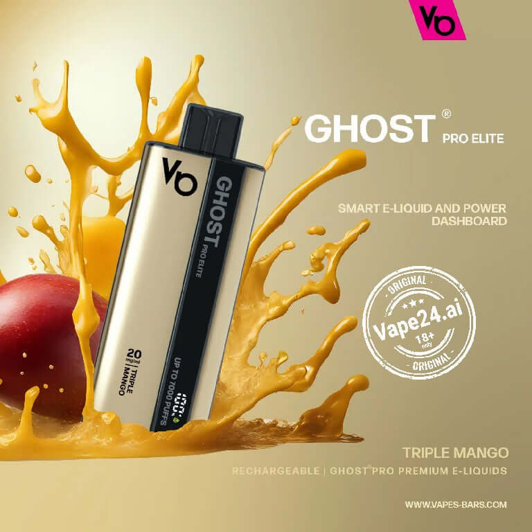 Ghost Pro Elite 7000 Puffs Disposable Vape - Dubai, UAE Flavors ::: Triple Mango