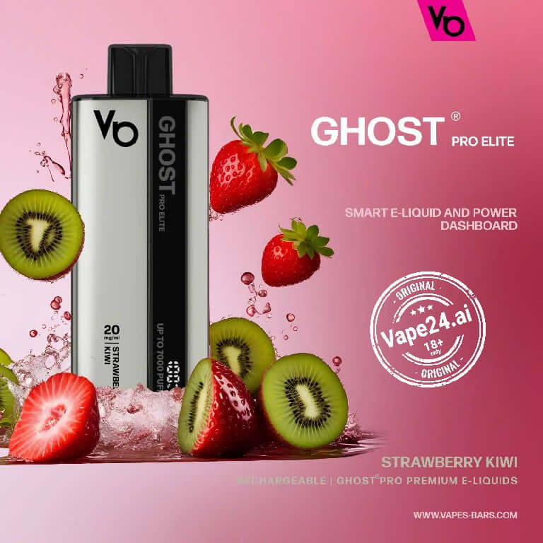 Ghost Pro Elite 7000 Puffs Disposable Vape - Dubai, UAE Flavors ::: Strawberry kiwi