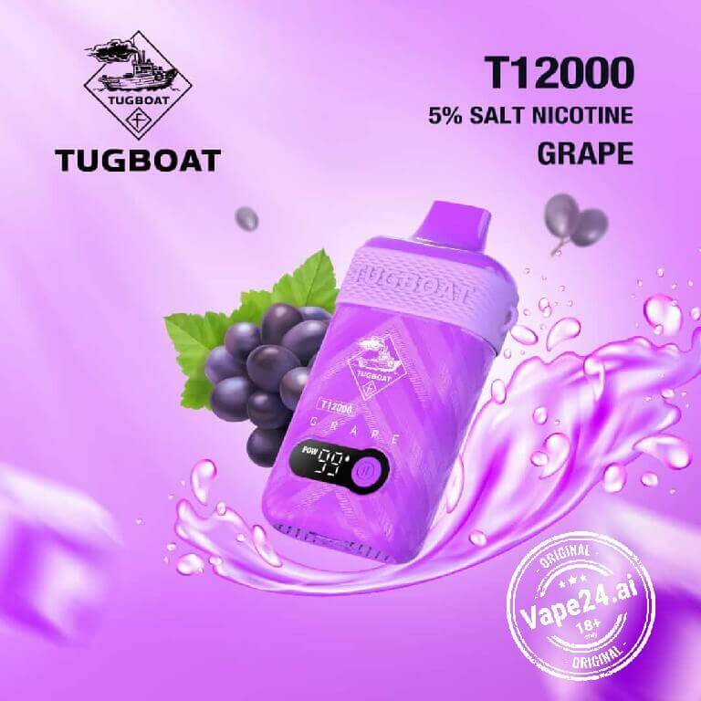 Tugboat T12000 Disposable Vape | Dubai, UAEFlavors ::: Grape