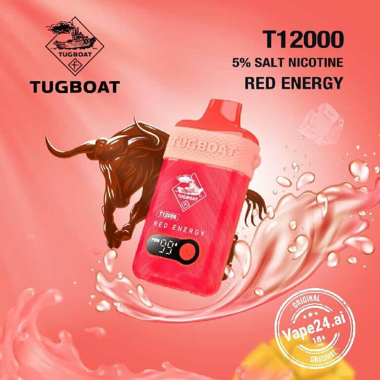 Tugboat T12000 Disposable Vape | Dubai, UAEFlavors ::: Red Energy