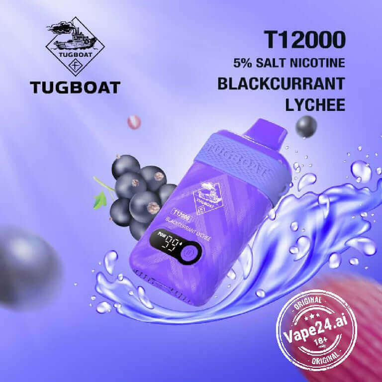 Tugboat T12000 Disposable Vape | Dubai, UAEFlavors ::: Black Currant Lychee