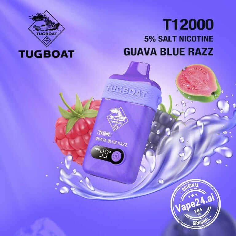 Tugboat T12000 Disposable Vape | Dubai, UAEFlavors ::: Guava Blue Razz