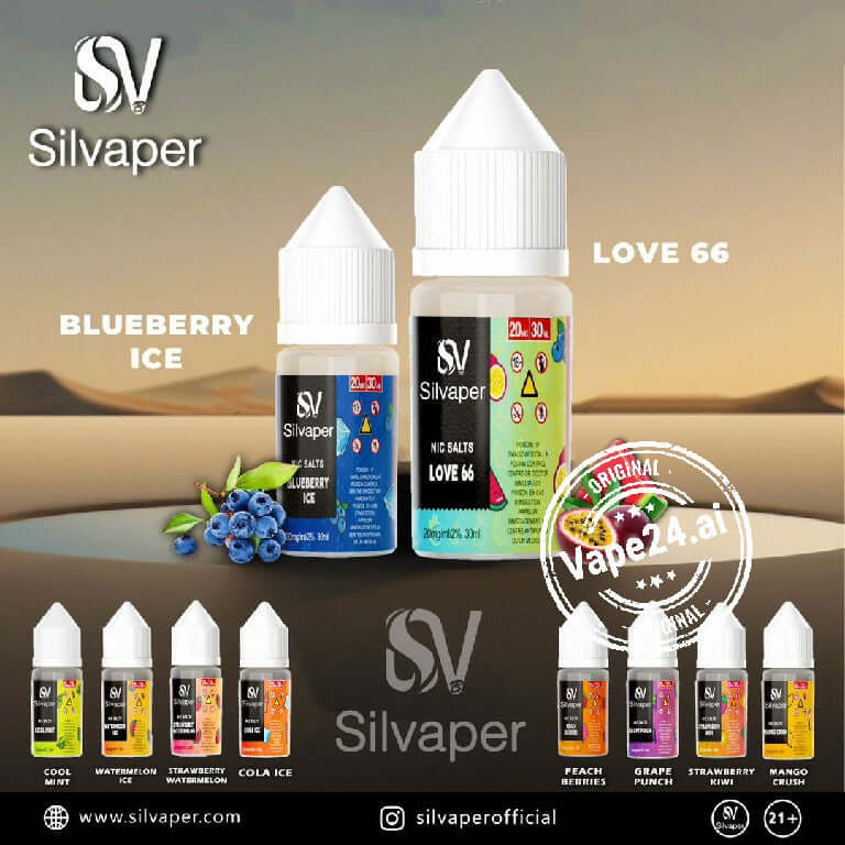 Silvaper Salt Nic 20mg 30ml – Premium E-Liquid in UAE Flavors: Blueberry Ice