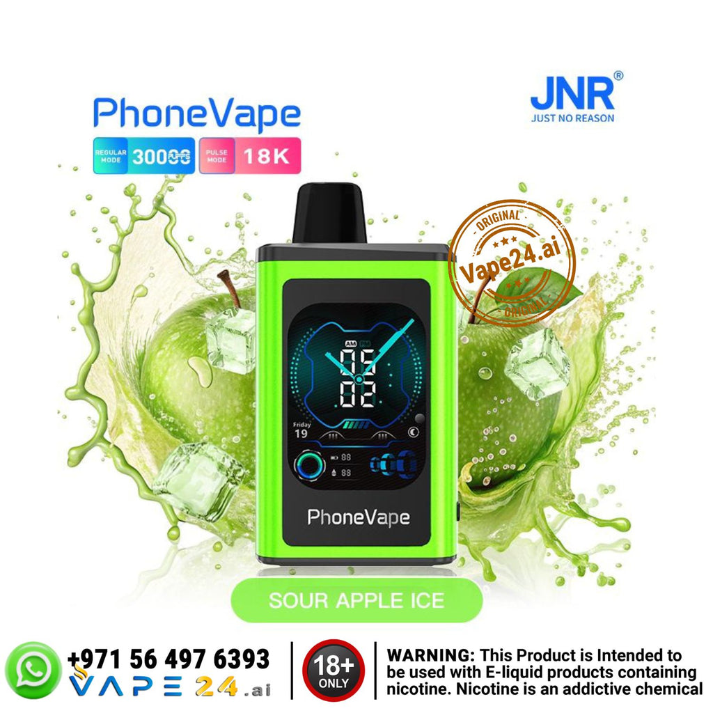 JNR Phone Vape 30K Puffs Smart Disposable Dubai Delivery vape24.ai JNR Phone Vape 30K Puffs Smart Disposable Dubai Delivery vape24.ai