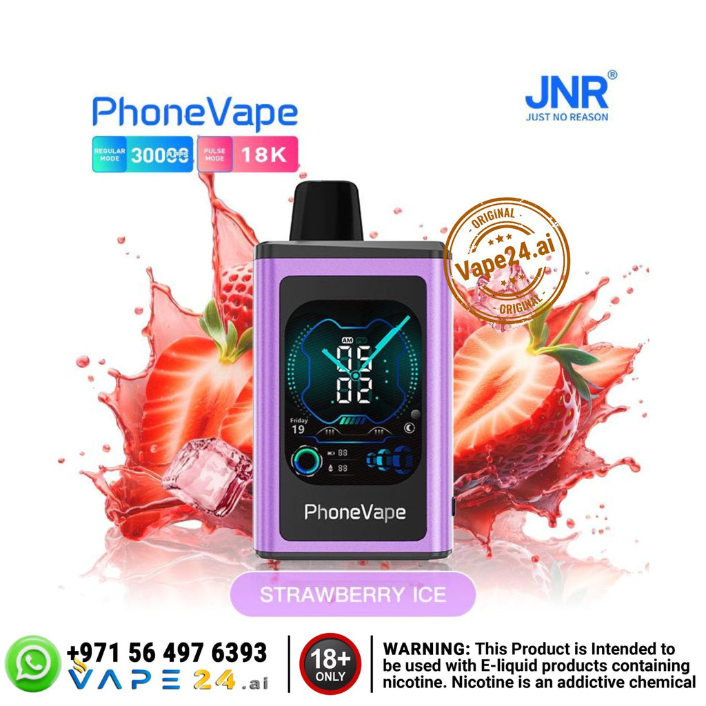 JNR Phone Vape 30K Puffs Smart Disposable Dubai Delivery vape24.ai JNR Phone Vape 30K Puffs Smart Disposable Dubai Delivery vape24.ai