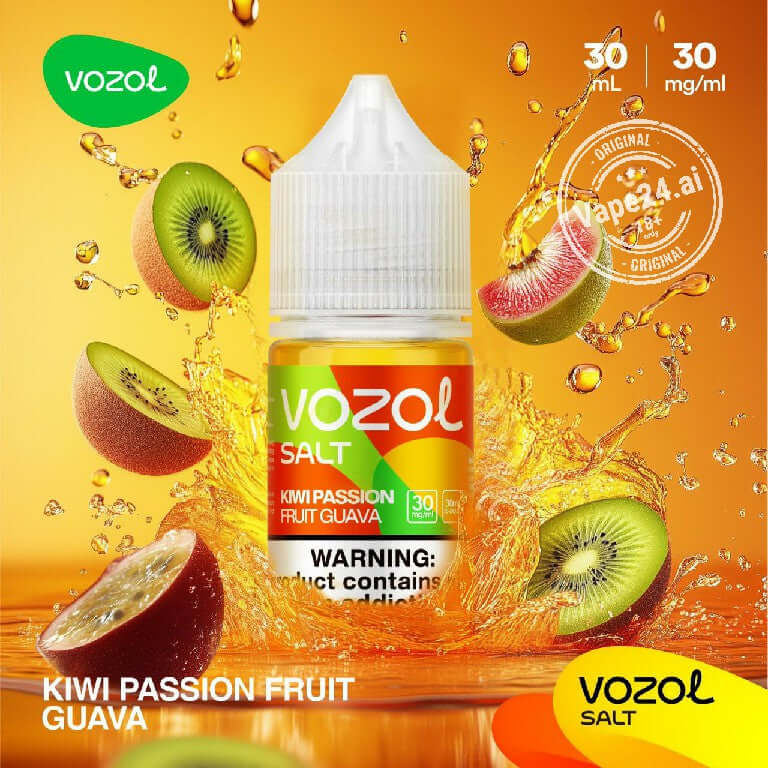 Buy Vozol Saltnic 30MG & 50MG E-liquid in Dubai - Best Price Flavors ::: kiwi Passion Fruit Guava