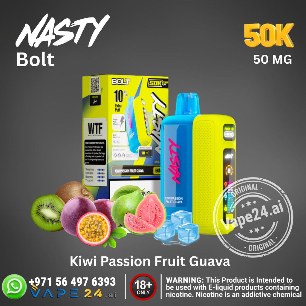 Nasty Bolt Hyperbeast 50K Puffs 50mg Disposable Vape in UAE