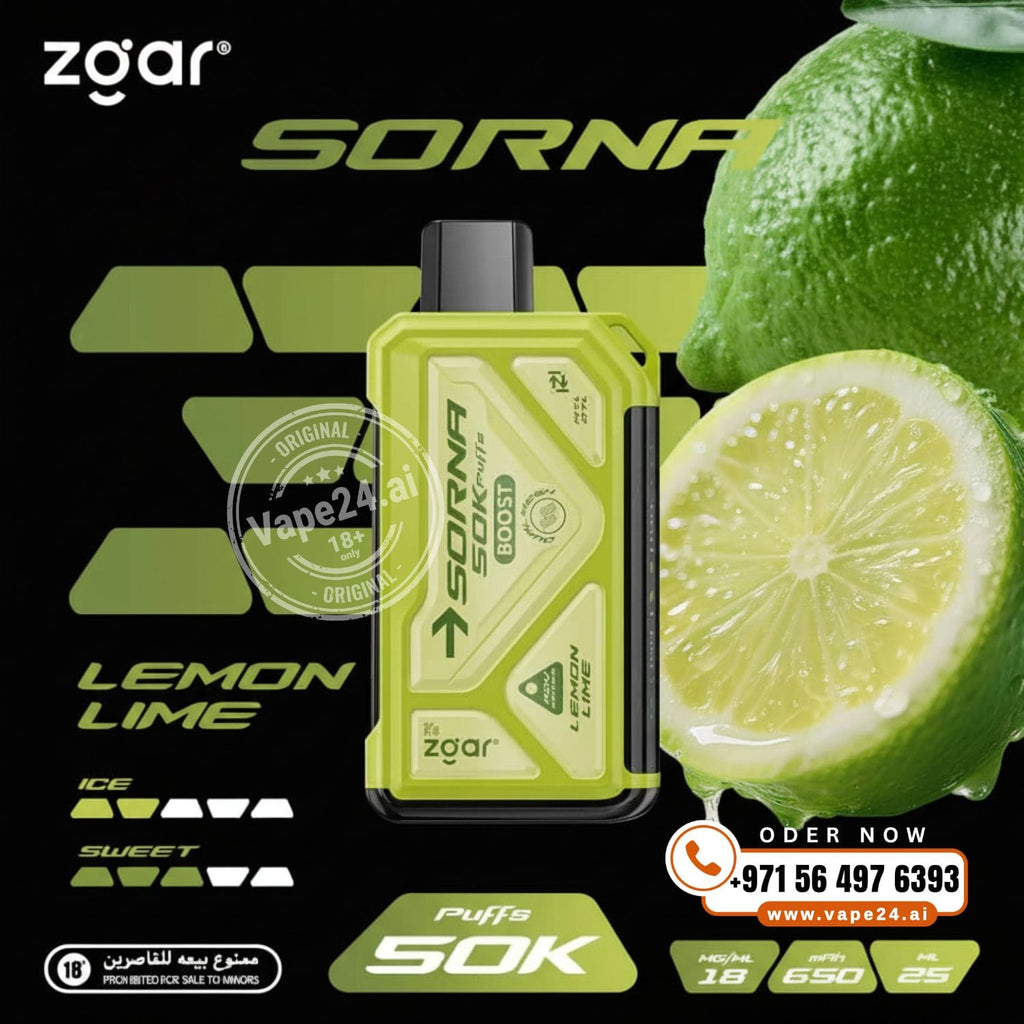 ZGAR Sorna 50000 Puffs Disposable Vape 18mg Dubai UAE