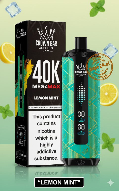 Al Fakher Crown Bar Mega Max 40k Puffs DTL Disposable Vape in Dubai