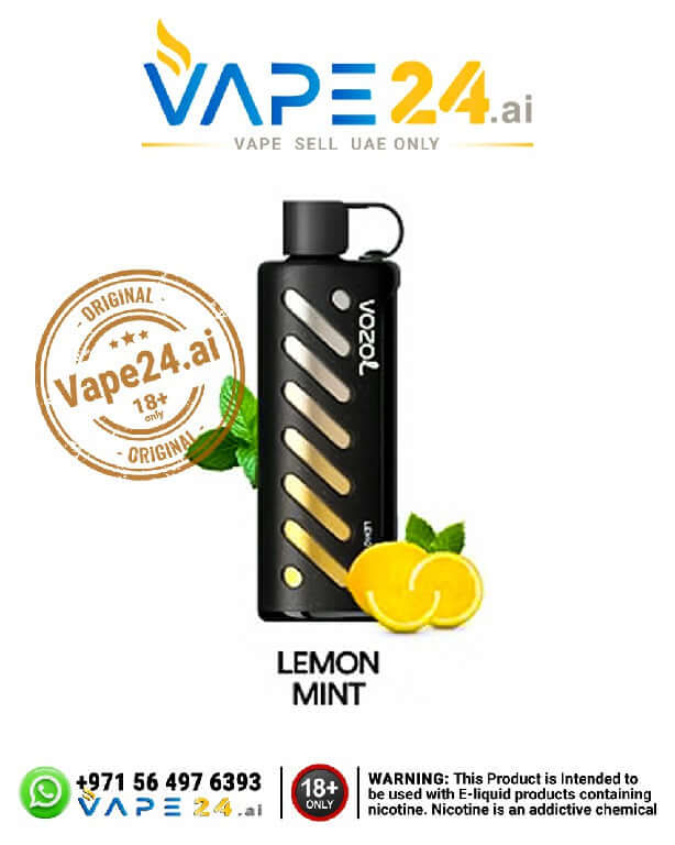 Vozol Gear Shisha 25000 Puffs Disposable Vape in Dubai Flavors: Lemon Mint