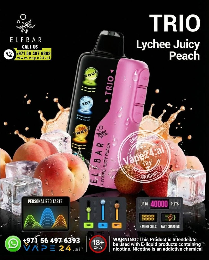 ELF BAR Trio 40K Disposable Vape 40000 Puffs – Custom Flavor Modes | Dubai UAE
