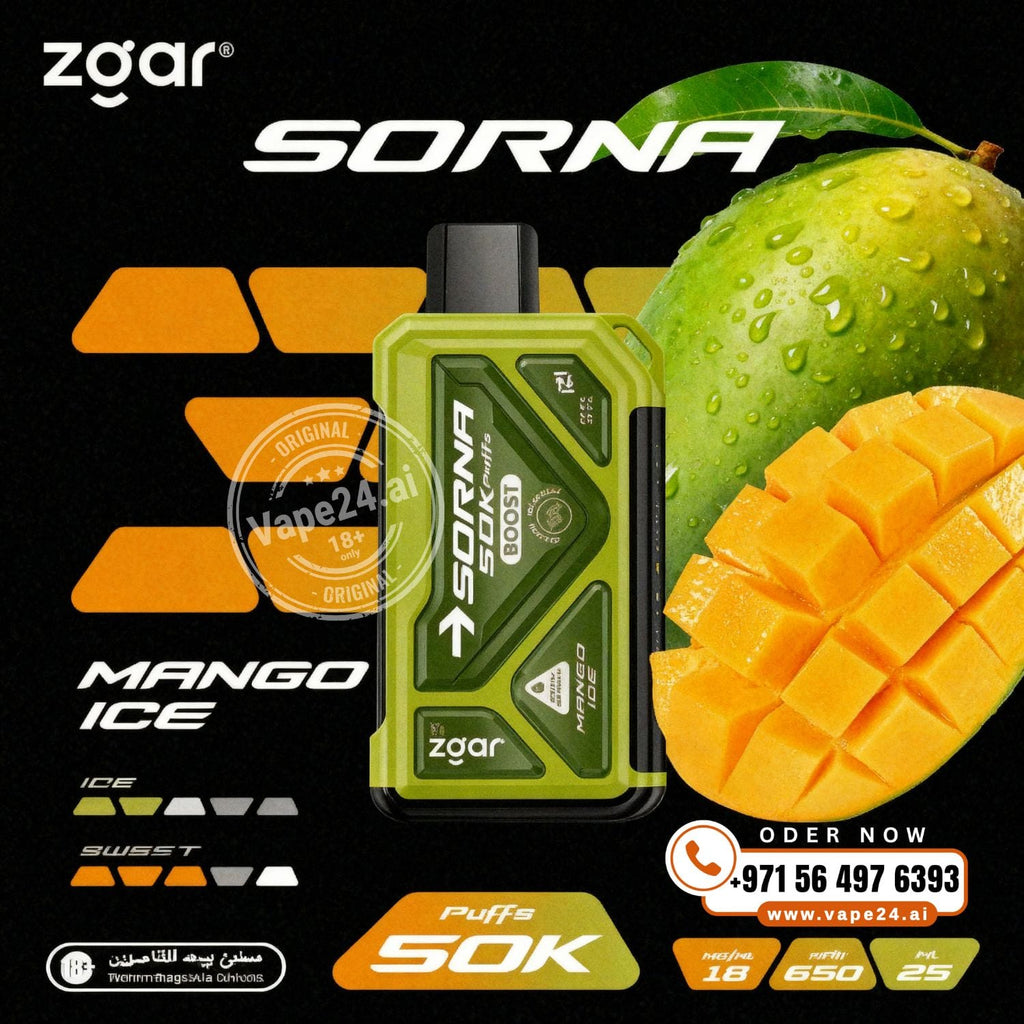 ZGAR Sorna 50000 Puffs Disposable Vape 18mg Dubai UAE