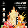 Elf Bar Ice King Pro vape device with mango peach watermelon flavor on a black background
