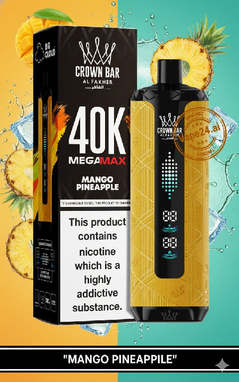 Al Fakher Crown Bar Mega Max 40k Puffs DTL Disposable Vape in Dubai