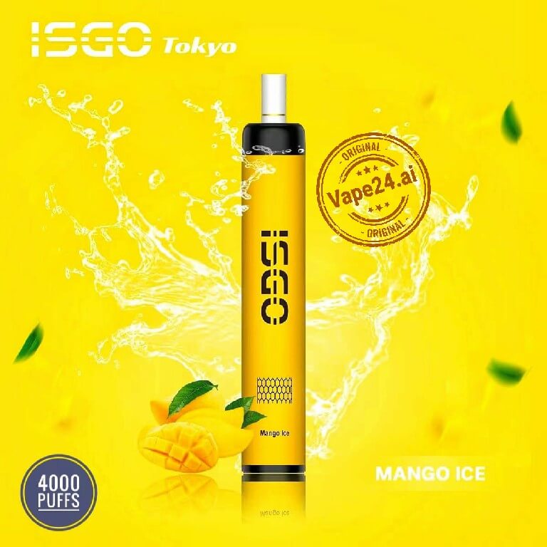 ISGO Tokyo 4000 Puffs Disposable Vape – Best Flavors in UAE Flavors: Mango Ice