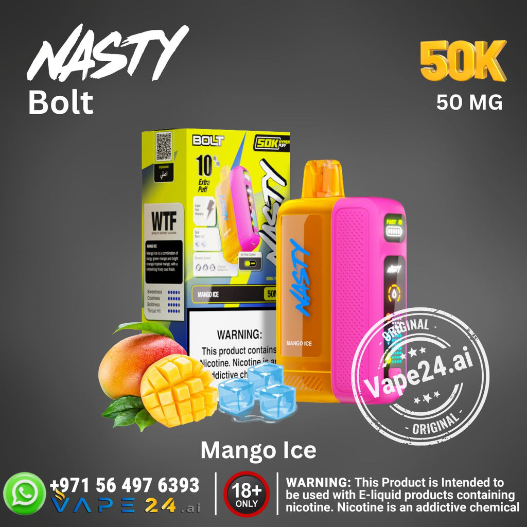 Nasty Bolt Hyperbeast 50K Puffs 50mg Disposable Vape in UAE
