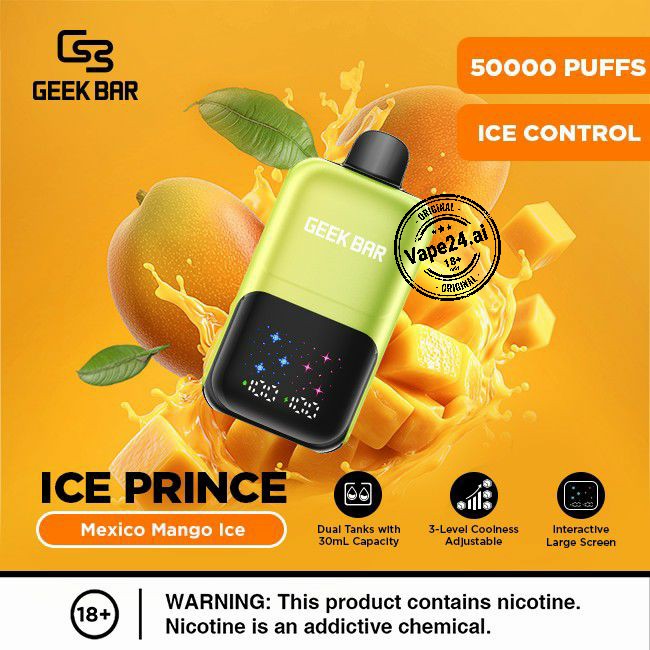 Geek Bar Ice Prince 50000 Puffs Disposable Vape in Dubai UAE