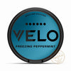 VELO nicotine pouches packaging in freezing peppermint flavor, designed for a modern nicotine experience.