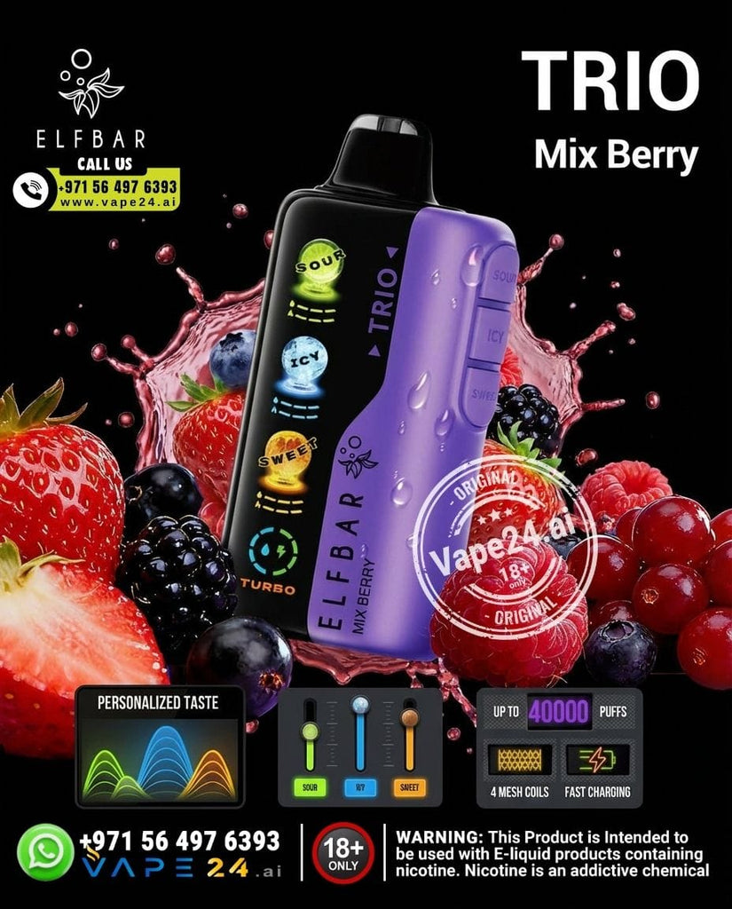 ELF BAR Trio 40K Disposable Vape 40000 Puffs – Custom Flavor Modes | Dubai UAE