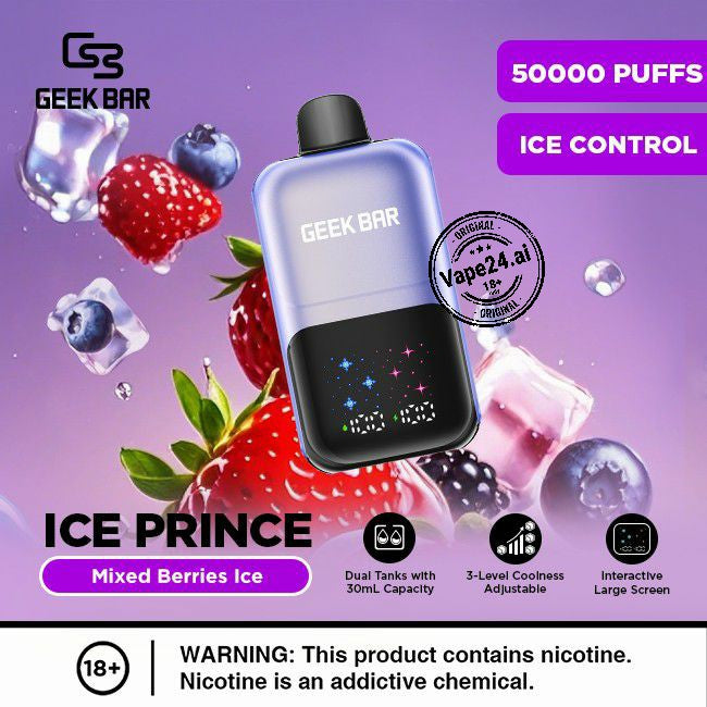 Geek Bar Ice Prince 50000 Puffs Disposable Vape in Dubai UAE
